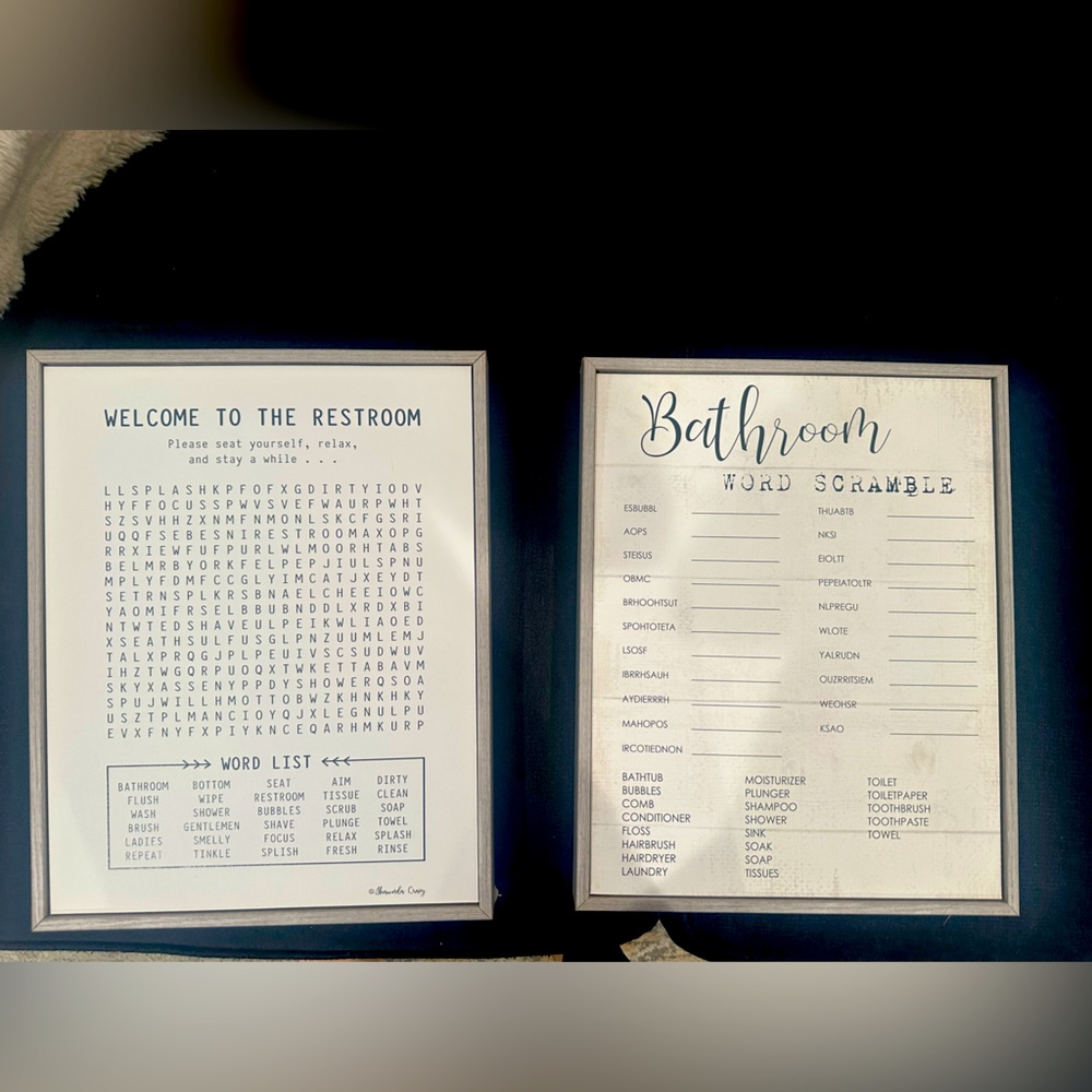 Fun bathroom wall decor